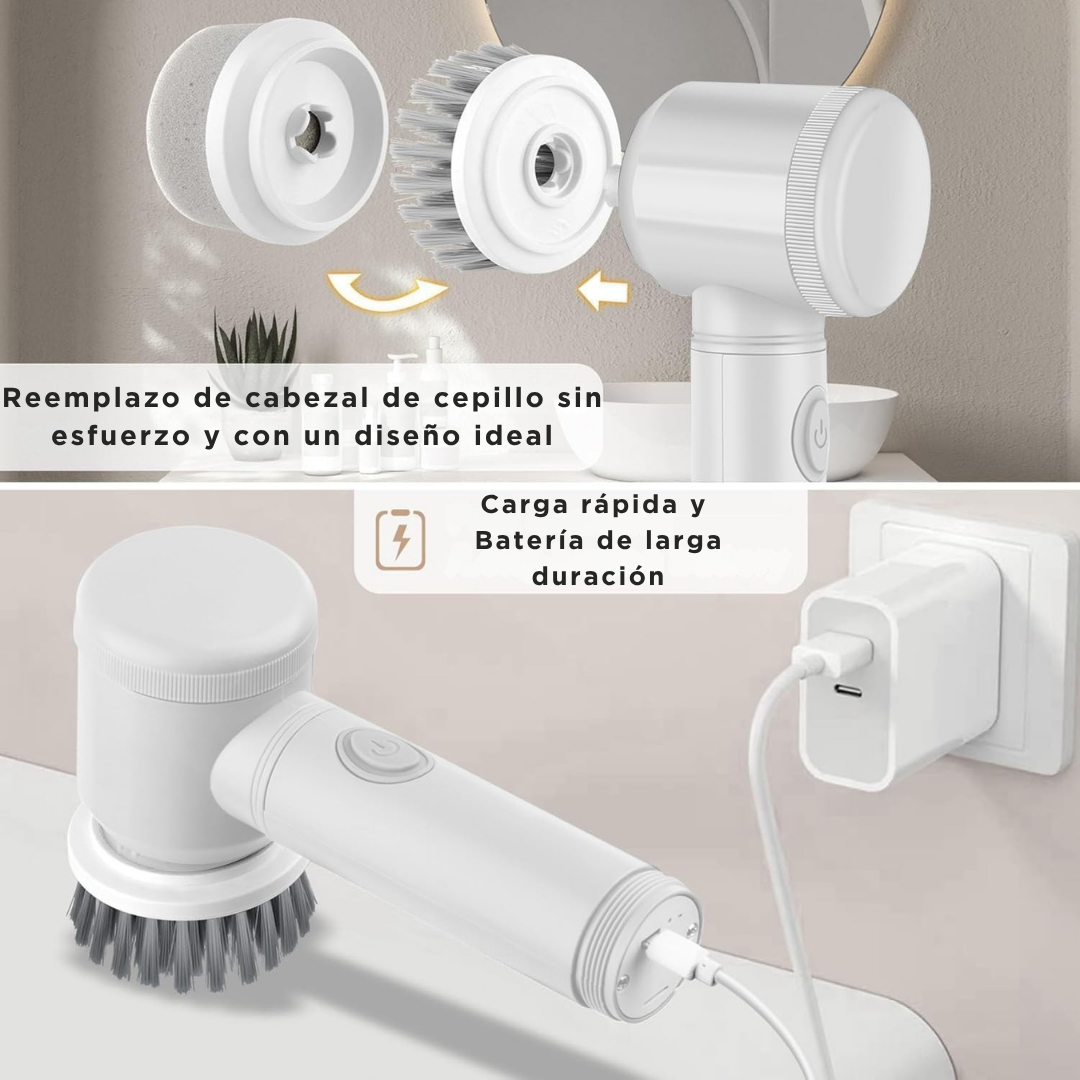 Cepillo eléctrico giratorio de 5 funciones
