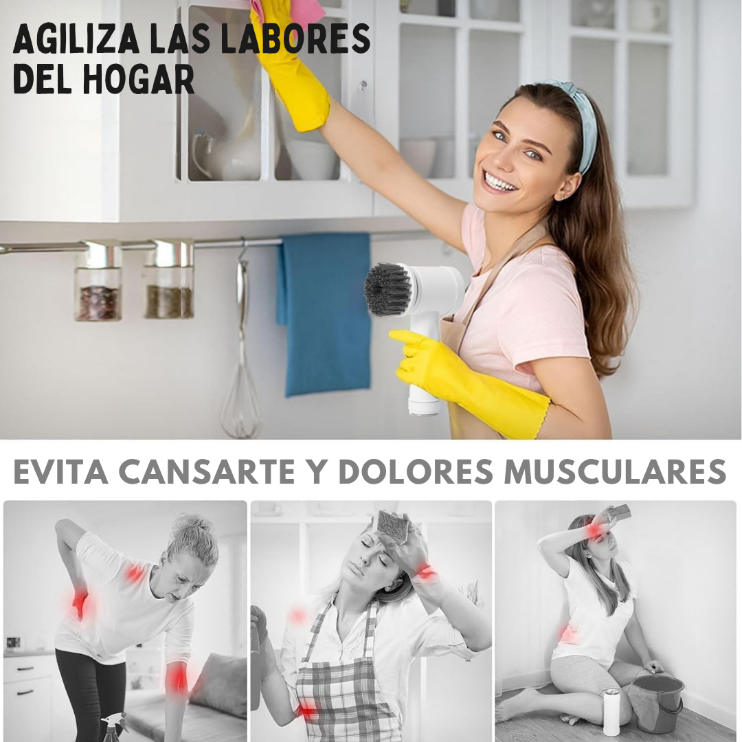Cepillo eléctrico giratorio de 5 funciones